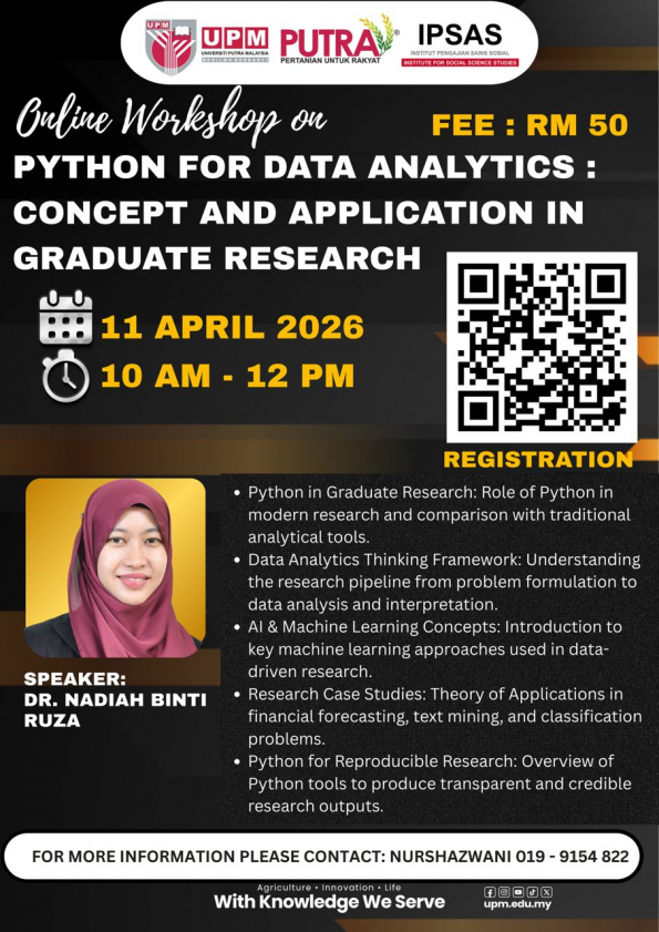 Online Workshop on Python for Data Analytics: Concept and Application in Graduate Research