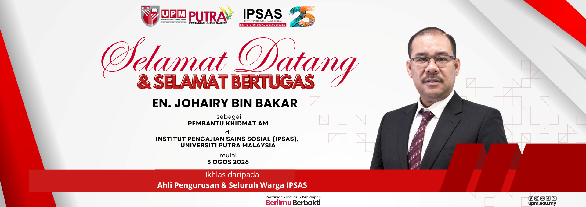 SELAMAT DATANG DAN SELAMAT BERTUGAS